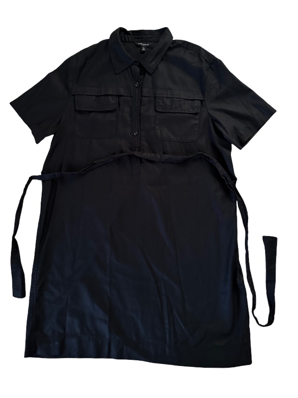 Banana republic Classic Black Shirt Dress with Waist Tie